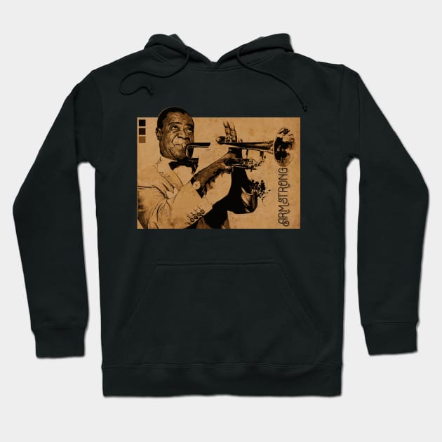 Vintage Jazz Flyer Hoodie by CTShirts